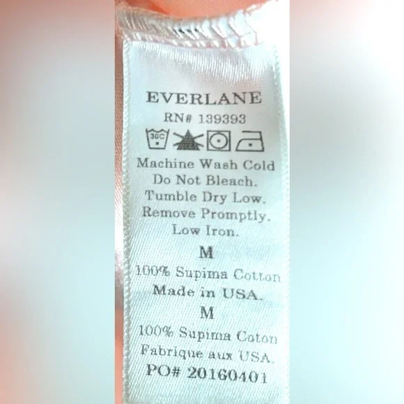 NWT Everlane 100% Supima Cotton Pink Short-Sleeved Crewneck T-Shirt, XS and M - Picture 11 of 13